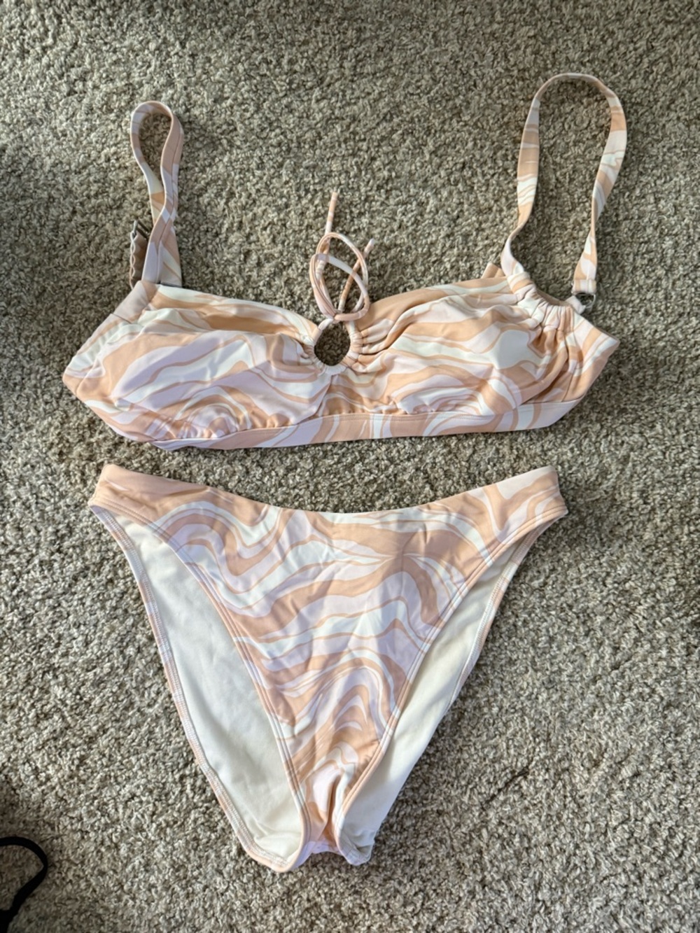 Abercrombie & Fitch Peach Swirl Two-Piece Bikini Set